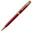 PARKER Sonnet Medium Ballpoint Pen Red Lacquer Gold Trim Black Ink, 2 image
