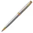 PARKER Sonnet Medium Ballpoint Pen Stainless Steel Gold Trim Black Ink, 2 image