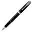 PARKER Sonnet Medium Fountain Pen Matte Black Chrome Trim, 2 image