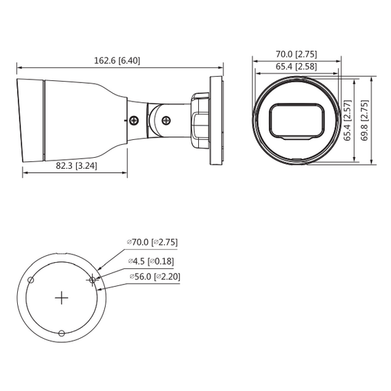 4MP Dahua Network Camera Outdoor IR30m FL3.6mm