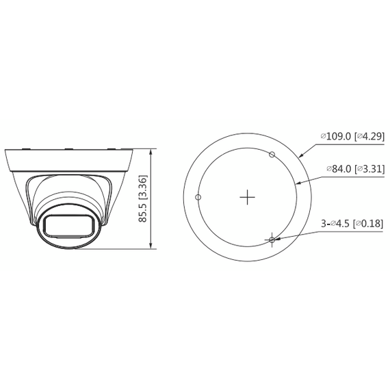 4MP Dahua Network Camera Indoor IR30m FL3.6mm