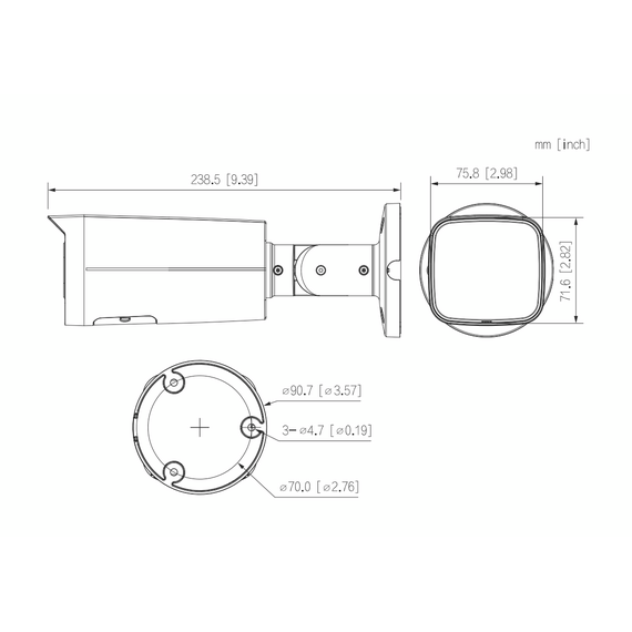 8MP Dahua Network Camera Outdoor IR80m FL3.6mm