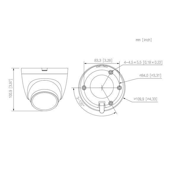 8MP Dahua Network Camera Indoor IR30m FL3.6mm