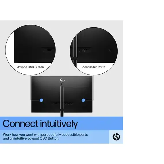 شاشة HP بدقة عالية مقاس 27 بوصة IPS E27 G5 FHD (6N4E2AA)