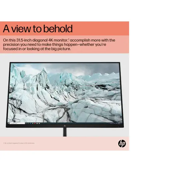 شاشة HP بدقة فائقة مقاس 32 بوصة E32k G5 4K USB-C IPS  (6N4D6AA)
