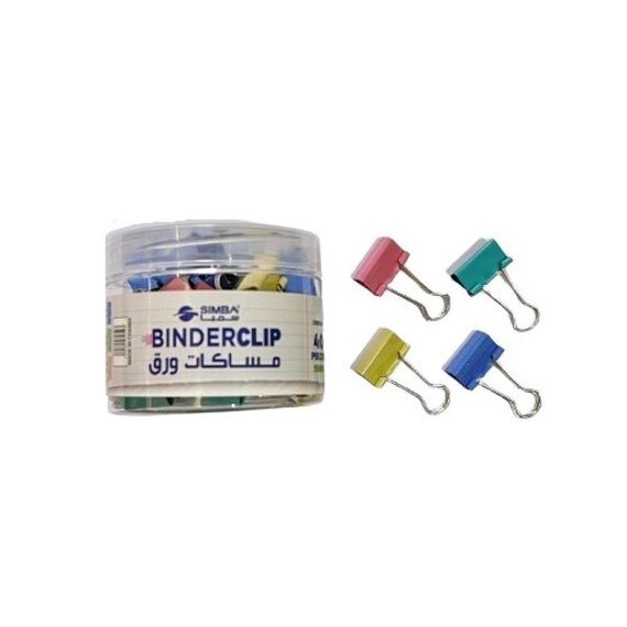 علبة مساكة ورق معدن ملون 19 ملم 40 حبة