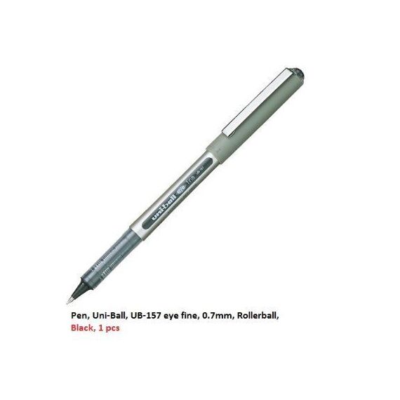 Pen, Uni-Ball, UB-157 eye fine, 0.7mm, Rollerball, Black, 1 PC