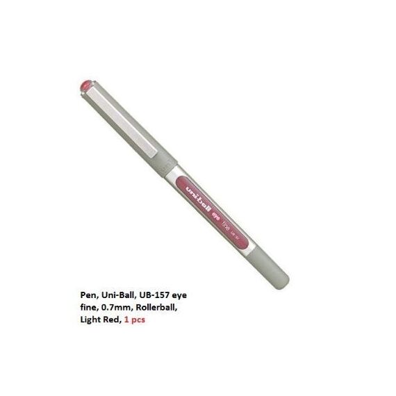 Pen, Uni-Ball, UB-157 eye fine, 0.7mm, Rollerball, Red, 1 PC